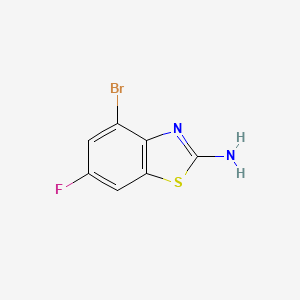 4-Bromo-6-fluorobenzo[d]thiazol-2-amine chemical structure (CAS 383131-15-5)