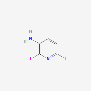 2,6-Diiodopyridin-3-amine chemical structure (CAS 383131-50-8)