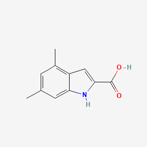 4,6-Dimethyl-1H-indole-2-carboxylic acid chemical structure (CAS 383132-27-2)