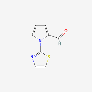 1-(Thiazol-2-yl)-1H-pyrrole-2-carbaldehyde chemical structure (CAS 383136-31-0)