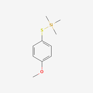 ((4-Methoxyphenyl)thio)trimethylsilane chemical structure (CAS 38325-58-5)