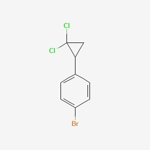 1-Bromo-4-(2,2-dichlorocyclopropyl)benzene chemical structure (CAS 38365-55-8)