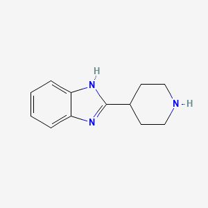 2-(Piperidin-4-yl)-1H-benzo[d]imidazole chemical structure (CAS 38385-95-4)