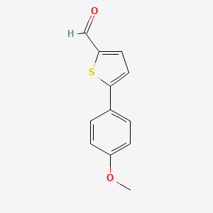 5-(4-Methoxyphenyl)thiophene-2-carbaldehyde chemical structure (CAS 38401-67-1)