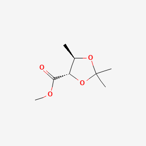 (4S,5R)-Methyl 2,2,5-trimethyl-1,3-dioxolane-4-carboxylate chemical structure (CAS 38410-80-9)