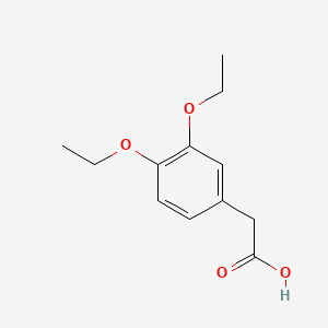 2-(3,4-Diethoxyphenyl)acetic acid chemical structure (CAS 38464-04-9)