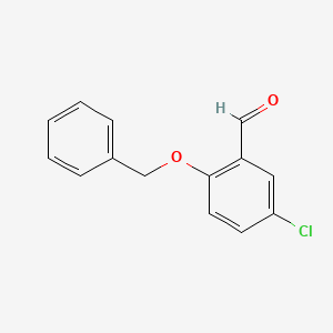 2-(Benzyloxy)-5-chlorobenzaldehyde chemical structure (CAS 38544-16-0)
