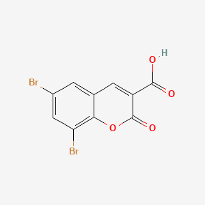 6,8-Dibromo-2-oxo-2H-chromene-3-carboxylic acid chemical structure (CAS 3855-87-6)