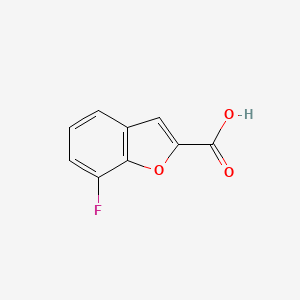 7-Fluorobenzofuran-2-carboxylic acid chemical structure (CAS 385808-59-3)
