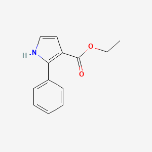 Ethyl 2-phenyl-1H-pyrrole-3-carboxylate chemical structure (CAS 38597-58-9)
