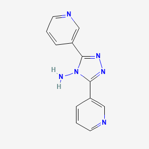 Bis(pyridin-3-yl)-4H-1,2,4-triazol-4-amine chemical structure (CAS 38629-66-2)