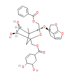 Benzoylpaeoniflorin chemical structure (CAS 38642-49-8)