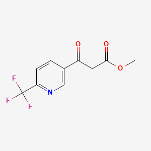 Methyl 3-oxo-3-(6-(trifluoromethyl)pyridin-3-yl)propanoate chemical structure (CAS 386704-15-0)