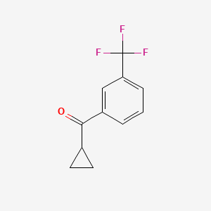 Cyclopropyl(3-(trifluoromethyl)phenyl)methanone chemical structure (CAS 38675-82-0)