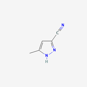 5-Methyl-1H-pyrazole-3-carbonitrile chemical structure (CAS 38693-82-2)