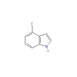 4-Fluoroindole chemical structure (CAS 387-43-9)