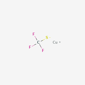 Copper(I) Trifluoromethanethiolate chemical structure (CAS 3872-23-9)
