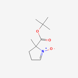 2-(tert-Butoxycarbonyl)-2-methyl-3,4-dihydro-2H-pyrrole 1-oxide chemical structure (CAS 387334-31-8)