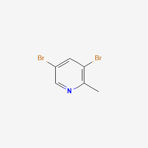 3,5-Dibromo-2-methylpyridine chemical structure (CAS 38749-87-0)