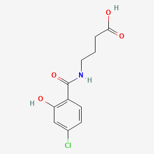 4-(4-Chloro-2-hydroxybenzamido)butanoic acid chemical structure (CAS 387825-03-8)