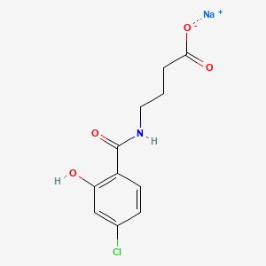 Sodium 4-(4-chloro-2-hydroxybenzamido)butanoate chemical structure (CAS 387825-07-2)