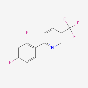 2-(2,4-Difluorophenyl)-5-(trifluoromethyl)pyridine chemical structure (CAS 387827-64-7)