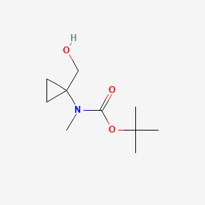 tert-Butyl (1-(hydroxymethyl)cyclopropyl)(methyl)carbamate chemical structure (CAS 387845-13-8)