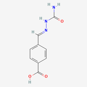4-((2-Carbamoylhydrazineylidene)methyl)benzoic acid chemical structure (CAS 387846-35-7)