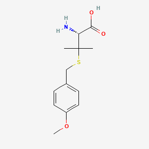 (R)-2-Amino-3-((4-methoxybenzyl)thio)-3-methylbutanoic acid chemical structure (CAS 387868-34-0)