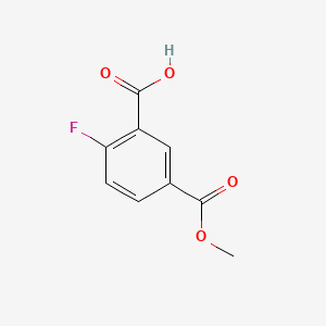 2-Fluoro-5-(methoxycarbonyl)benzoic acid chemical structure (CAS 387882-89-5)
