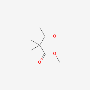 Methyl 1-acetylcyclopropanecarboxylate chemical structure (CAS 38806-09-6)