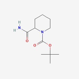 tert-Butyl 2-carbamoylpiperidine-1-carboxylate chemical structure (CAS 388077-74-5)