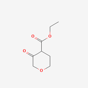 Ethyl 3-oxotetrahydro-2H-pyran-4-carboxylate chemical structure (CAS 388109-26-0)