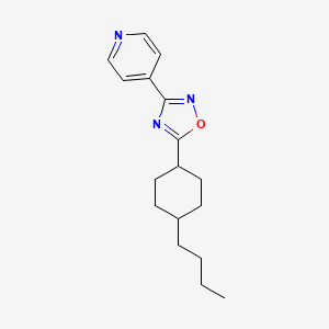 5-(4-Butylcyclohexyl)-3-(pyridin-4-yl)-1,2,4-oxadiazole chemical structure (CAS 388575-52-8)