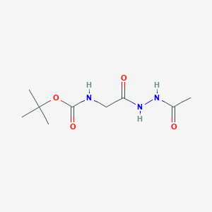 tert-Butyl (2-(2-acetylhydrazinyl)-2-oxoethyl)carbamate chemical structure (CAS 388630-68-0)