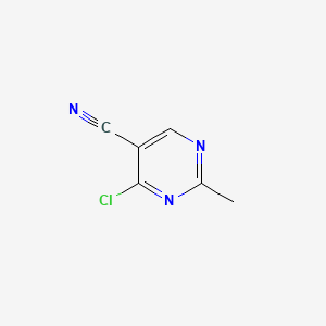 4-Chloro-2-methylpyrimidine-5-carbonitrile chemical structure (CAS 38875-74-0)