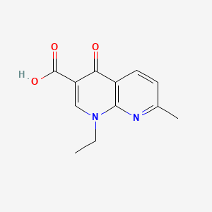 1-Ethyl-7-methyl-4-oxo-1,4-dihydro-1,8-naphthyridine-3-carboxylic acid chemical structure (CAS 389-08-2)