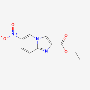 Ethyl 6-nitroimidazo[1,2-a]pyridine-2-carboxylate chemical structure (CAS 38923-08-9)