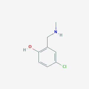 4-Chloro-2-[(methylamino)methyl]phenol chemical structure (CAS 38926-77-1)