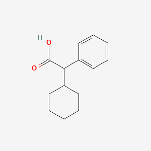 2-Cyclohexyl-2-phenylacetic acid chemical structure (CAS 3894-09-5)