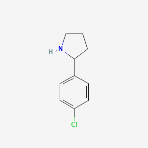 2-(4-Chlorophenyl)pyrrolidine chemical structure (CAS 38944-14-8)