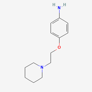 4-(2-(Piperidin-1-yl)ethoxy)aniline chemical structure (CAS 38948-27-5)