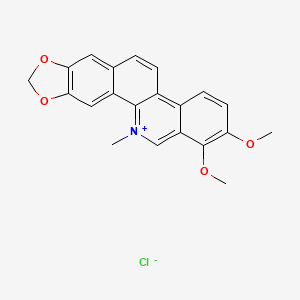 1,2-Dimethoxy-12-methyl-[1,3]dioxolo[4',5':4,5]benzo[1,2-c]phenanthridin-12-ium chloride chemical structure (CAS 3895-92-9)