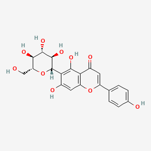 5,7-Dihydroxy-2-(4-hydroxyphenyl)-6-((2S,3R,4R,5S,6R)-3,4,5-trihydroxy-6-(hydroxymethyl)tetrahydro-2H-pyran-2-yl)-4H-chromen-4-one chemical structure (CAS 38953-85-4)