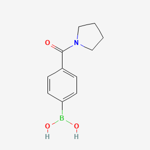 (4-(Pyrrolidine-1-carbonyl)phenyl)boronic acid chemical structure (CAS 389621-81-2)