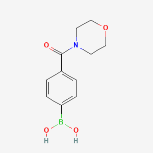 (4-(Morpholine-4-carbonyl)phenyl)boronic acid chemical structure (CAS 389621-84-5)