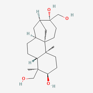 (3R,4R,4aR,6aS,8R,9R,11aS,11bS)-4,9-Bis(hydroxymethyl)-4,11b-dimethyltetradecahydro-8,11a-methanocyclohepta[a]naphthalene-3,9-diol chemical structure (CAS 38966-21-1)