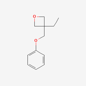 3-Ethyl-3-(phenoxymethyl)oxetane chemical structure (CAS 3897-65-2)