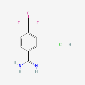 4-(Trifluoromethyl)benzimidamide hydrochloride chemical structure (CAS 38980-96-0)
