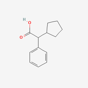 2-Cyclopentyl-2-phenylacetic acid chemical structure (CAS 3900-93-4)